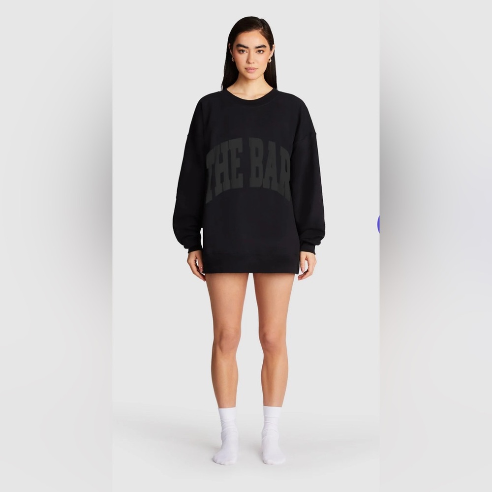 The Bar Oversized Sweatshirt-Black